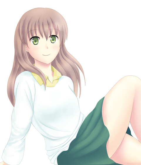 Tinami イラスト 立膝